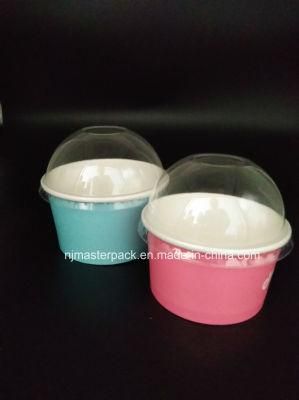 Icecream Cup Soup Cup Paper Container with Flat Dome Lids
