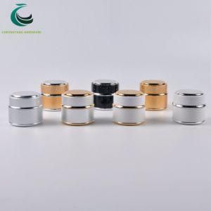 2019 Recyclable Luxury Matte Cosmetic Creams Glass Containers Jars with Aluminum Lids for Sale