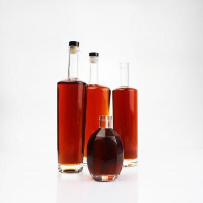Customization Nice Shape Glass Bottle 700 Ml 750 Ml Rum Whisky Vodka Liquor