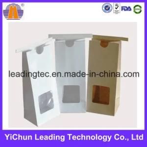 Customized Paper Packaging Flat Bottom Bag with Clear Window