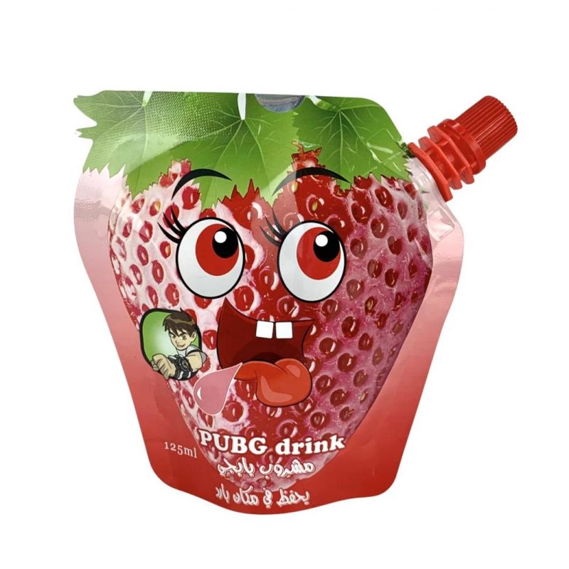 Special Shaped Juice Drink Packaging Plastic Stand up Spout Pouch