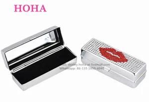 Popular Metal Lipstick Case with Crystals for Women