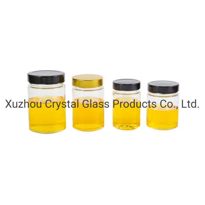 50ml Food Grade Honey Glass Jar Jam / Pudding Jar with Screw Metal Lid