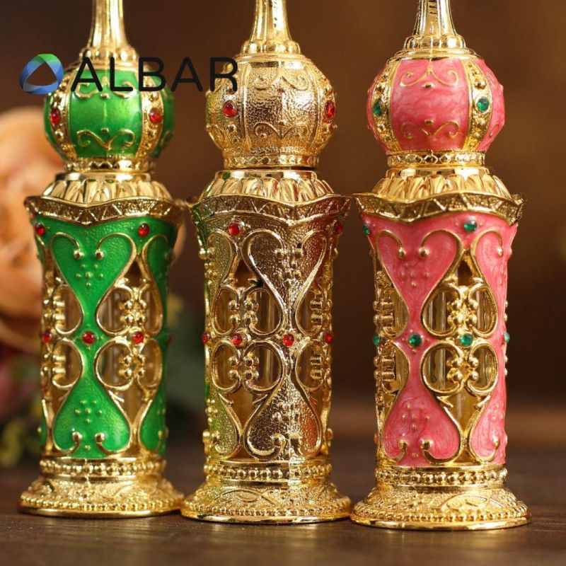 Sharp Top 5ml 8ml Customized Perfume Bottles for Arabian Style Colorful Diamonds