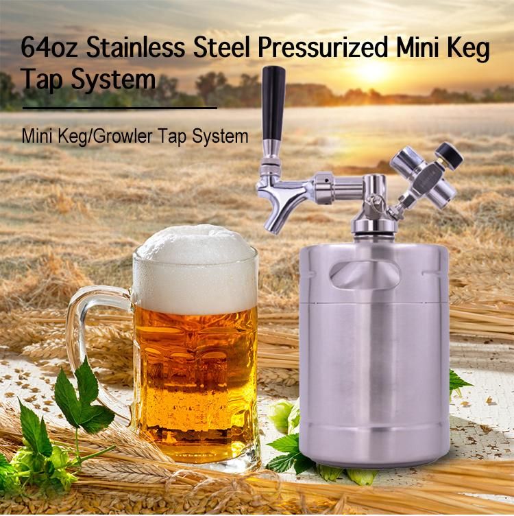 Inox Cold Drink Draught Beer 5L Dispenser Growler Barrel Kegerator