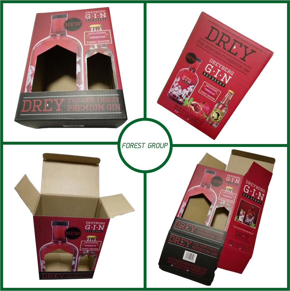 Clear Window Attached Cherry Gin Beer Packaging Box