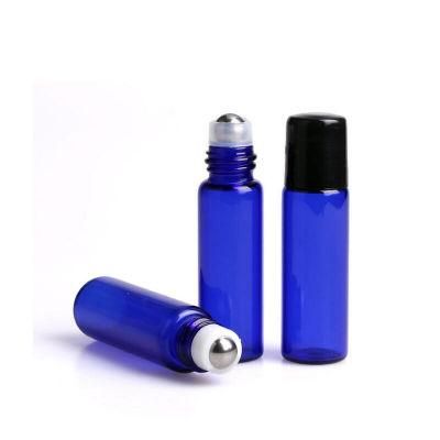 Empty Cobalt Blue 5ml Glass Roller Bottles with Stainless Steel Metal Roll on Balls for Mixing Essential Oil Perfume