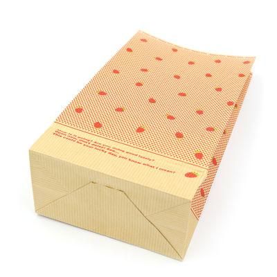 Take Away Food Packaging Square Bottom Brown Kraft Paper Bag