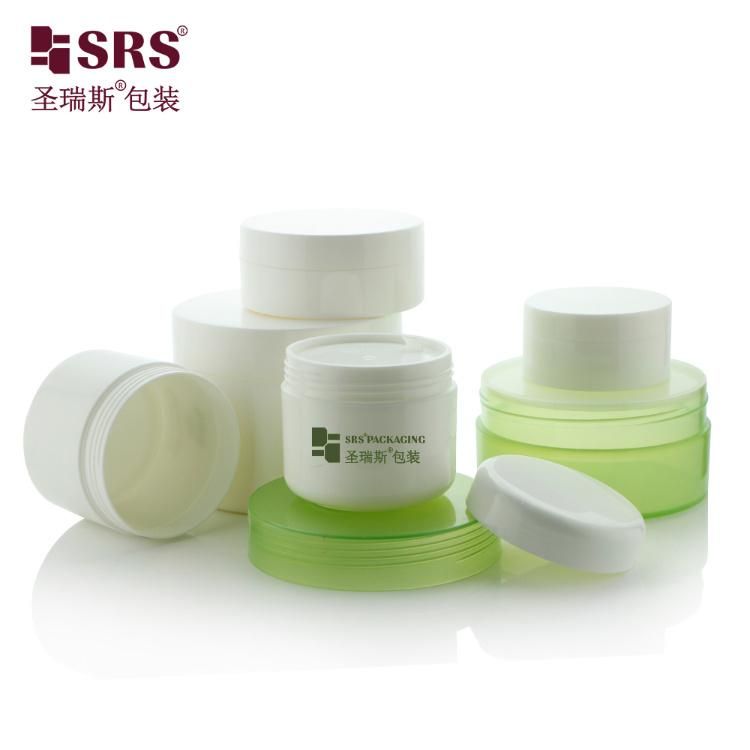 Eco friendly PCR Wholesale Empty PP Plastic Round Cosmetic container Skincare Cream Jar 15g 30g 50g 80g 100g 120g 150g 200g 300g 400g 500g Skin Care Packaging