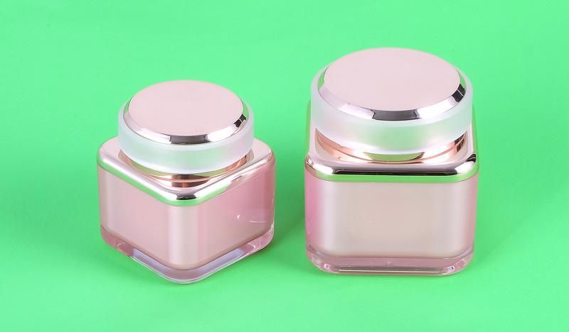 30g 50g 50ml 80ml 120ml Elegant Pink Empty Plastic Cream Jar Acrylic Jar Lotion Bottle