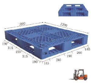 Europe Plastic Pallet Single Sides Virgin PP or HDPE 7 Steel Bar Insertion Plastic Pallets