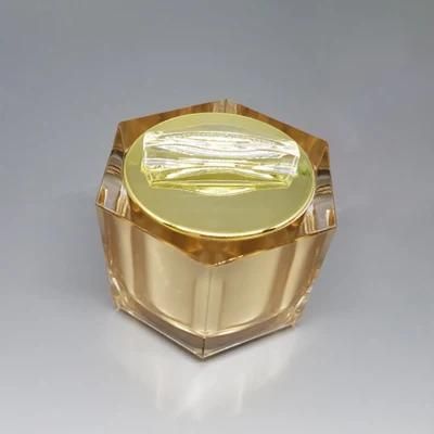 in Stock 20g Pink Gold Luxury Plastic Acrylic Empty Cream Container Cosmetic Jar