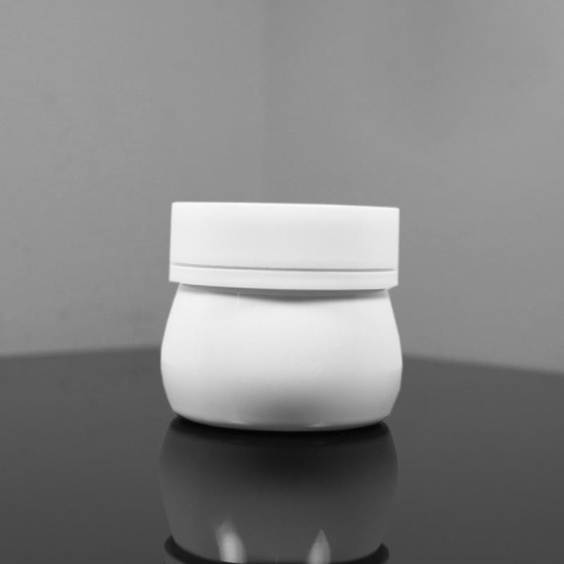 in Stock Luxury White Cosmetic Cream Jar Wholesale Pet Frosted High End Wide Mouth Jars