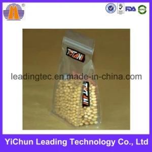 Zipper Side Gusset Transparent Bean OEM Plastic Packaging Bag