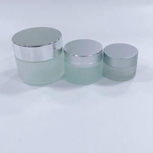 30g Frosted Glass Cosmetic Bottle and Cream Jar for Skin Care