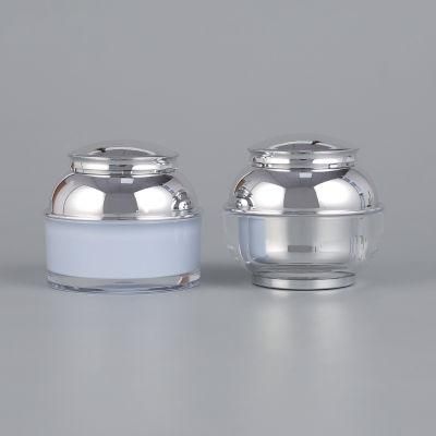 15g 30g 50g Round Double Wall Luxury Skin Care Cosmetic Facial Cream Packaging Container Glass Jar