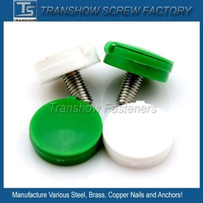 Green White Plastic Screw Covers