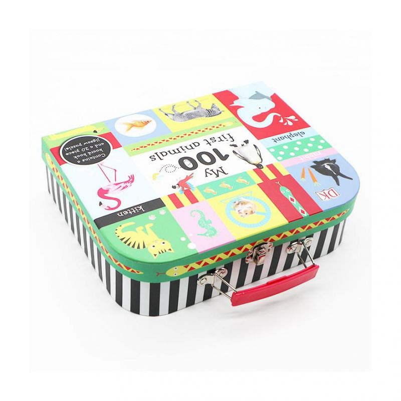 Cardboard Suitcase Gift Box with Handle That Children Like