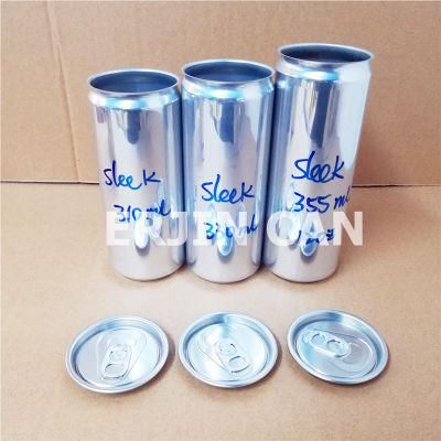 Sleek 310ml 330ml 355ml 12 Oz Can with 202 Sot End From Erjin