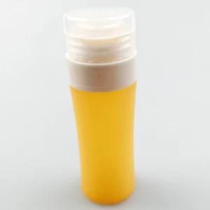 Medium Size Cyliner-Shaped Portable FDA/LFGB Food Grade Silicone Travel Bottles, Orange