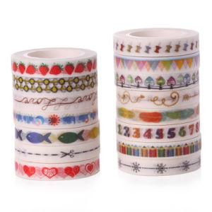 Japanese Paper Colorful Adhesive Packing Custom Printed Washi Tape