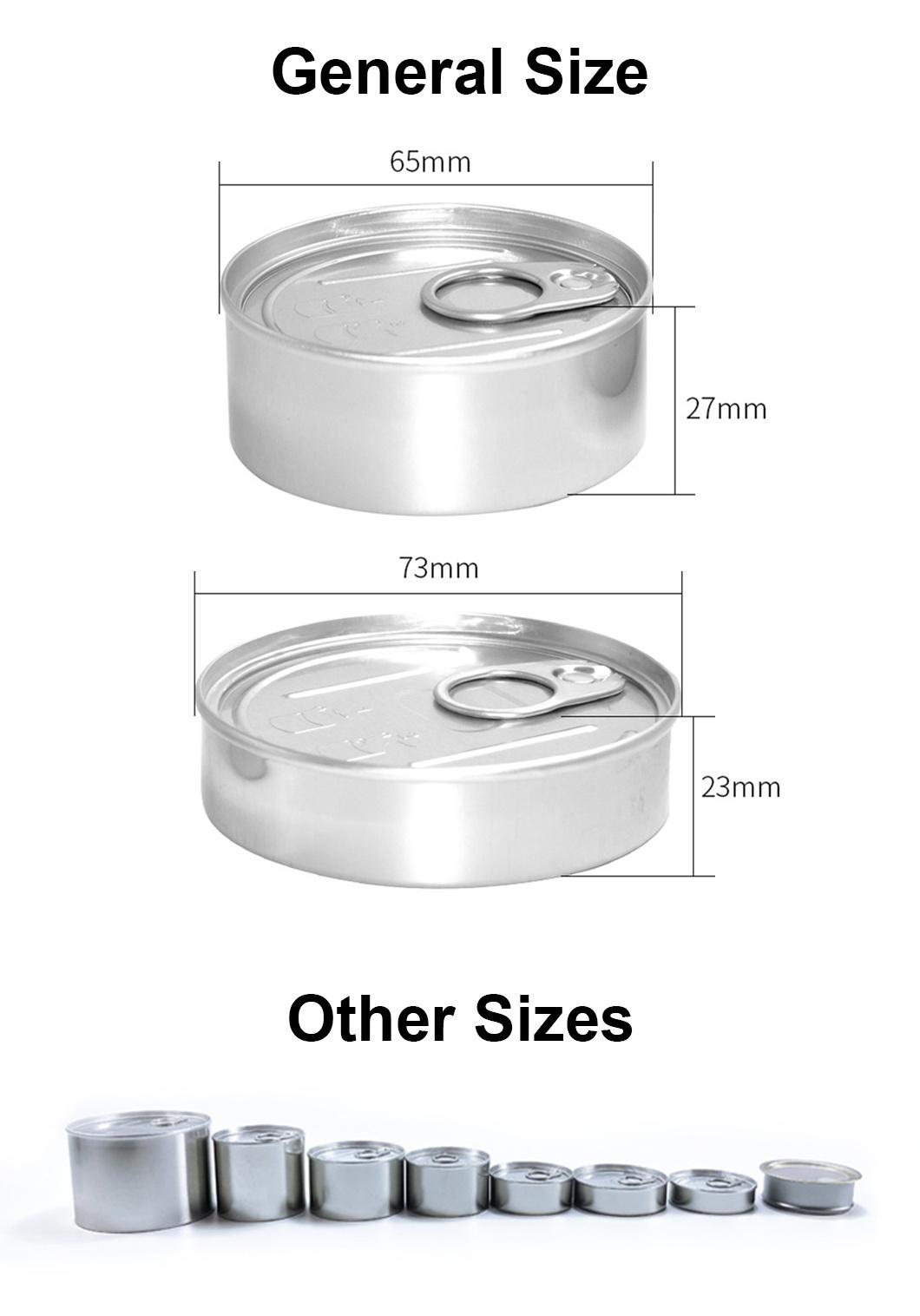 Press It in Cans Self Seal Tins with Black Lids Bulk Small Tin Ring Pull Can