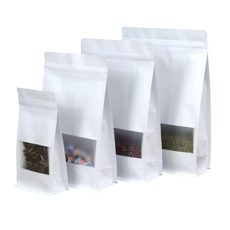 Factory Price High Quality Stand up Zip Lock Kraft Paper Tea Ziplock Bag Biodegradable Kraft Paper Packaging Bag