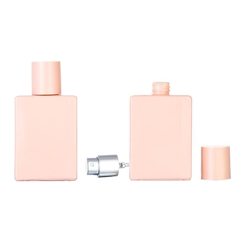 30ml 50ml OEM Design Pink Color Glass Spray Perfume Bottle Empty Atomizer Makeup Cosmetic Container