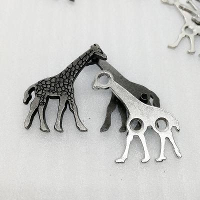 Giraffe Shape Metal Label for Kids Clothes Decoration