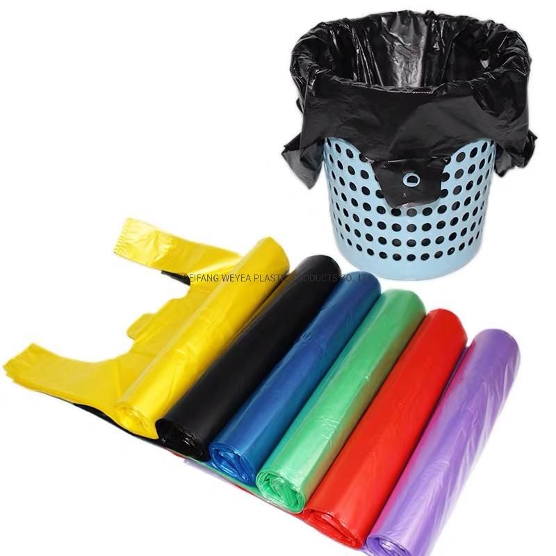 Eco Recyclable HDPE PE Polythene Plastic Shopping T-Shirt Bag in Roll