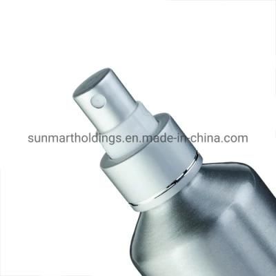 Aluminium Bottle 100ml with Aluminum Spray Pump Screw Version