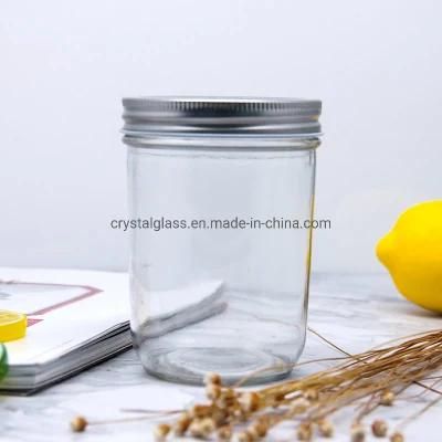 20oz Big Capacity Food Grade Heat Resisting Empty Glass Food Jar Mason Jar Round Jar with Cap