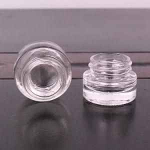 Factory Whoelsale Empty Clear 3G 5g 7g 9g Round Glass Skin Care Eye Cream Cosmetic Jar with Child Proof Cap