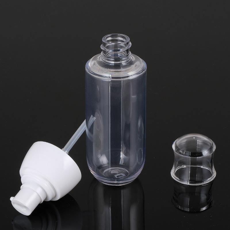 Low Price Round Lotion Bottle Cosmetic Clear 40ml 60ml 80ml 100ml Transparent Plastic Bottle