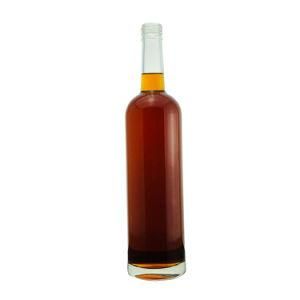 Empty Round Shape Crystal Vodka, Liquor, Spirit, Whiskey, Brandy Glass Bottle 700ml with Cork