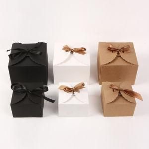 Cake Pastry Ribbon Bow Card Box Customized Fashion Gift Box
