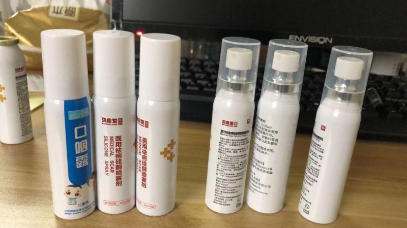 10ml 15ml 20ml Aluminum Aerosol Cans with Pump Sprayer and Plastic Cap for Delay Spray Medical Spray