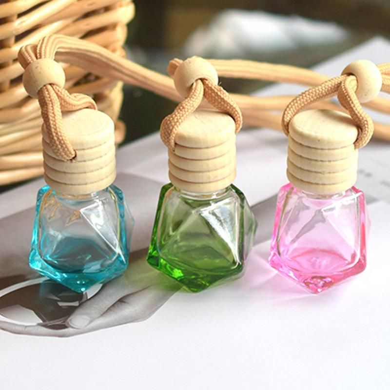 6ml Liquid Hanging Wood Car Perfume Glass Glass Bottle