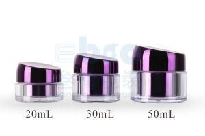 Acrylic Screw Cap Double Wall Colors Cosmetic Packaging Cream Jar