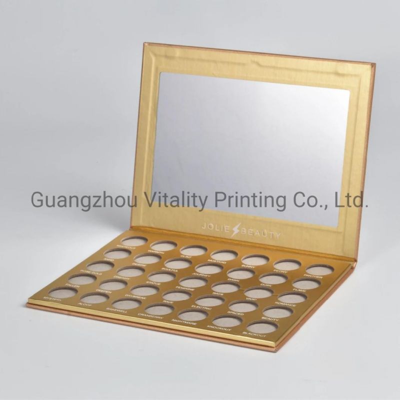 Low MOQ Many Colors Glitter Matte Makeup Eyeshadow Cardboard Paper Palette