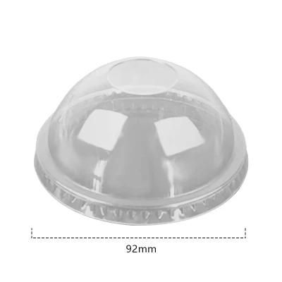 Disposable Plastic Tableware 92mm Diameter Pet Plastic Lid Hemispherical Transparent Custom for Drinking