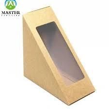 Disposable Triangle Sandwiches Box with Window