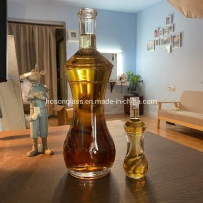 Hoson High Quality Extra Flint Luxury Unique Design 50ml 375ml 500ml 700ml 750ml Vodka Bottle