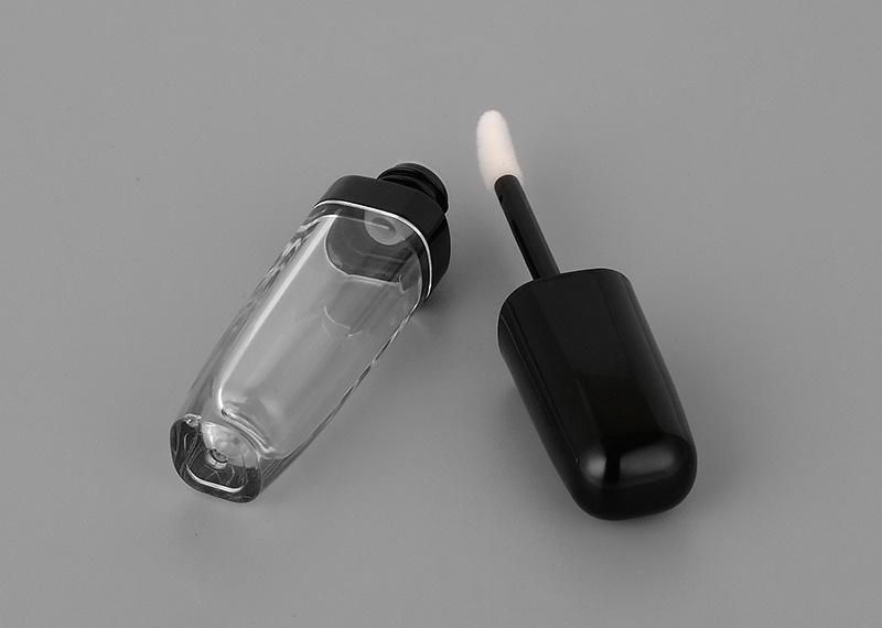 Fashion Stylish 2ml Black Transparent Fashion Lip Gloss Packaging Custom Lip Gloss Container Packaging Black Top Lip Gloss Tubes