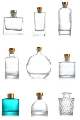 50ml 100ml Luxury fashion Empty Round White Fragrance Glass Diffuser Bottle with Screw Cap