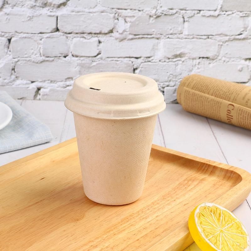 5% off Biodegradable/Compostable/Disposable Sugarcane/ Bagasse Coffee Cup with Sugarcane Lid 8/12/16oz