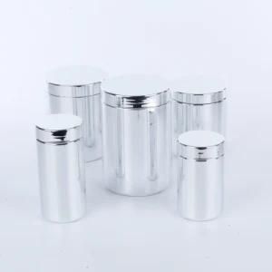 250ml Plastic HDPE Container Chrome Glossy Bottles