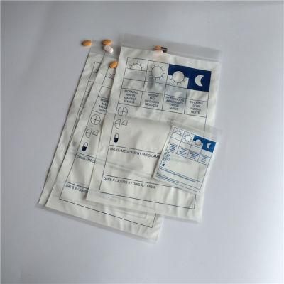 Plastic Medicine Pill Storage Packaging Zipper Bags LDPE Medicinal Pharmacy Bags