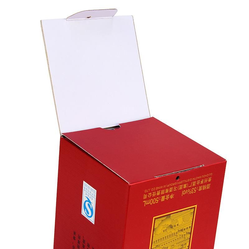 Firstsail Custom Logo Printed Glass Gift Package Wine Bottle Corrugated Carton Box Packaging