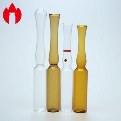 1ml 2ml 5ml 10ml Pharmaceutical Injection Clear or Amber Glass Ampoule